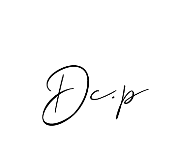 Also You can easily find your signature by using the search form. We will create Dc.p name handwritten signature images for you free of cost using Allison_Script sign style. Dc.p signature style 2 images and pictures png