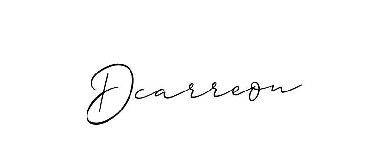 Dcarreon stylish signature style. Best Handwritten Sign (Allison_Script) for my name. Handwritten Signature Collection Ideas for my name Dcarreon. Dcarreon signature style 2 images and pictures png