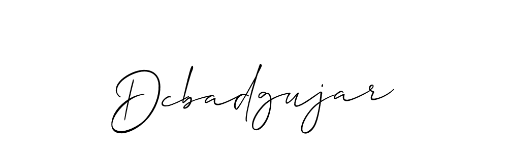 How to make Dcbadgujar name signature. Use Allison_Script style for creating short signs online. This is the latest handwritten sign. Dcbadgujar signature style 2 images and pictures png