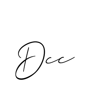 Make a beautiful signature design for name Dcc. With this signature (Allison_Script) style, you can create a handwritten signature for free. Dcc signature style 2 images and pictures png