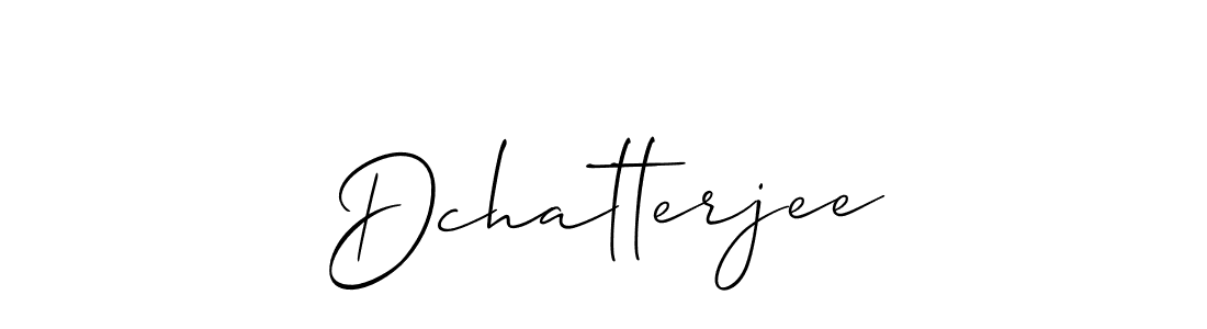 Use a signature maker to create a handwritten signature online. With this signature software, you can design (Allison_Script) your own signature for name Dchatterjee. Dchatterjee signature style 2 images and pictures png