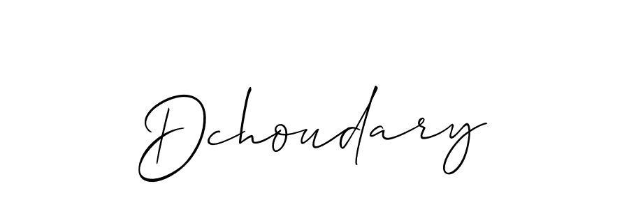 How to make Dchoudary signature? Allison_Script is a professional autograph style. Create handwritten signature for Dchoudary name. Dchoudary signature style 2 images and pictures png