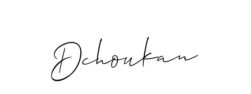 How to Draw Dchoukan signature style? Allison_Script is a latest design signature styles for name Dchoukan. Dchoukan signature style 2 images and pictures png