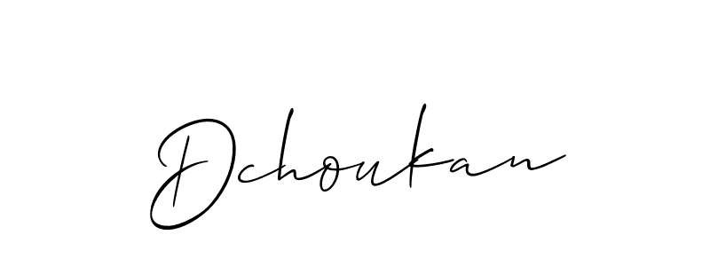 Dchoukan stylish signature style. Best Handwritten Sign (Allison_Script) for my name. Handwritten Signature Collection Ideas for my name Dchoukan. Dchoukan signature style 2 images and pictures png