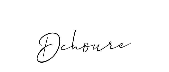 Use a signature maker to create a handwritten signature online. With this signature software, you can design (Allison_Script) your own signature for name Dchoure. Dchoure signature style 2 images and pictures png