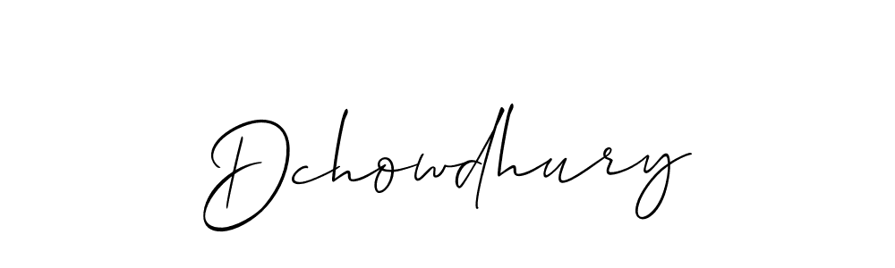 Design your own signature with our free online signature maker. With this signature software, you can create a handwritten (Allison_Script) signature for name Dchowdhury. Dchowdhury signature style 2 images and pictures png