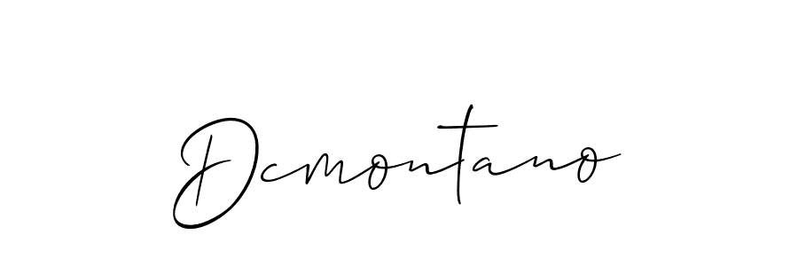 How to make Dcmontano name signature. Use Allison_Script style for creating short signs online. This is the latest handwritten sign. Dcmontano signature style 2 images and pictures png