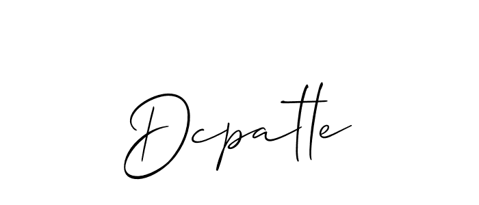 if you are searching for the best signature style for your name Dcpatle. so please give up your signature search. here we have designed multiple signature styles  using Allison_Script. Dcpatle signature style 2 images and pictures png