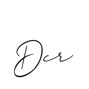 Create a beautiful signature design for name Dcr. With this signature (Allison_Script) fonts, you can make a handwritten signature for free. Dcr signature style 2 images and pictures png