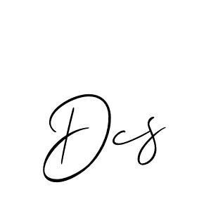 How to make Dcs signature? Allison_Script is a professional autograph style. Create handwritten signature for Dcs name. Dcs signature style 2 images and pictures png