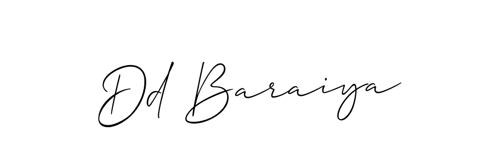 Use a signature maker to create a handwritten signature online. With this signature software, you can design (Allison_Script) your own signature for name Dd Baraiya. Dd Baraiya signature style 2 images and pictures png