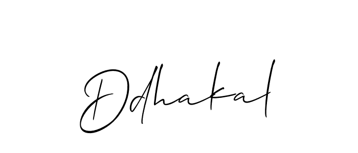 Use a signature maker to create a handwritten signature online. With this signature software, you can design (Allison_Script) your own signature for name Ddhakal. Ddhakal signature style 2 images and pictures png