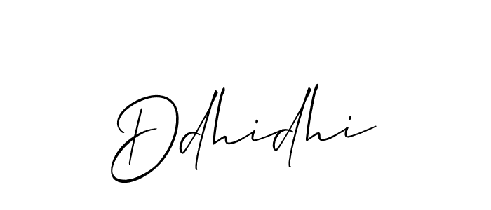 Design your own signature with our free online signature maker. With this signature software, you can create a handwritten (Allison_Script) signature for name Ddhidhi. Ddhidhi signature style 2 images and pictures png
