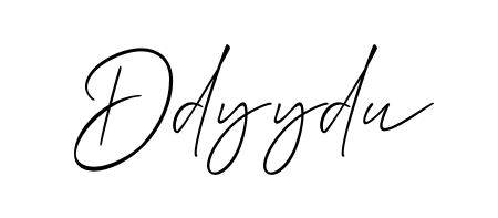 A sleek calligraphic signature for name Ddyydu utilizing Allison_Script styling. Great for adding personal signatures to photos and art. Ddyydu signature style 2 images and pictures png