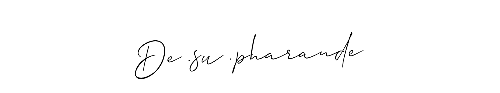 Best and Professional Signature Style for De .su .pharande. Allison_Script Best Signature Style Collection. De .su .pharande signature style 2 images and pictures png