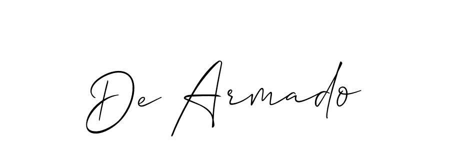 if you are searching for the best signature style for your name De Armado. so please give up your signature search. here we have designed multiple signature styles  using Allison_Script. De Armado signature style 2 images and pictures png