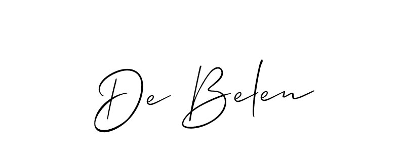 How to make De Belen signature? Allison_Script is a professional autograph style. Create handwritten signature for De Belen name. De Belen signature style 2 images and pictures png
