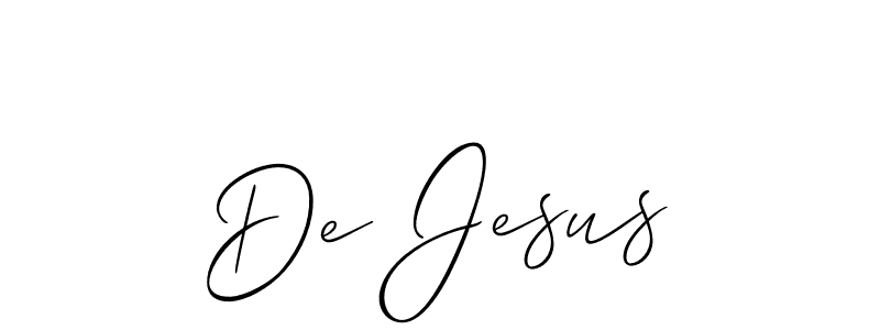 Create a beautiful signature design for name De Jesus. With this signature (Allison_Script) fonts, you can make a handwritten signature for free. De Jesus signature style 2 images and pictures png