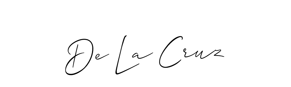 Allison_Script is a professional signature style that is perfect for those who want to add a touch of class to their signature. It is also a great choice for those who want to make their signature more unique. Get De La Cruz name to fancy signature for free. De La Cruz signature style 2 images and pictures png