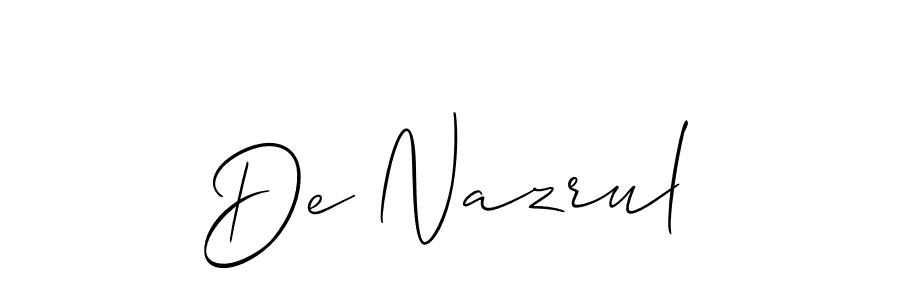 Create a beautiful signature design for name De Nazrul. With this signature (Allison_Script) fonts, you can make a handwritten signature for free. De Nazrul signature style 2 images and pictures png