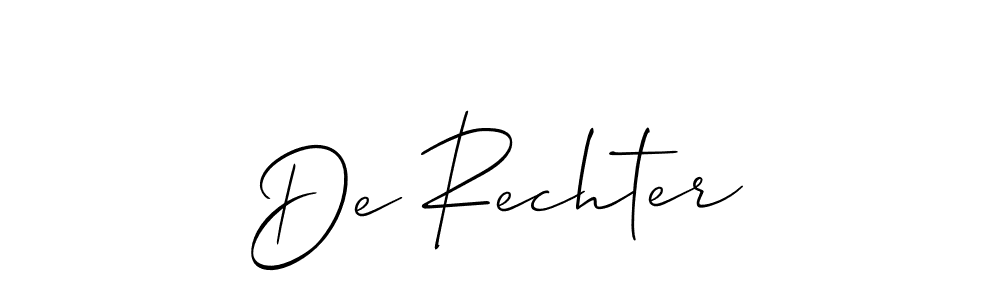 How to Draw De Rechter signature style? Allison_Script is a latest design signature styles for name De Rechter. De Rechter signature style 2 images and pictures png