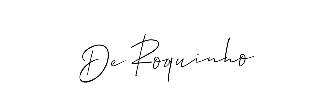 De Roquinho stylish signature style. Best Handwritten Sign (Allison_Script) for my name. Handwritten Signature Collection Ideas for my name De Roquinho. De Roquinho signature style 2 images and pictures png