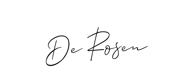 De Rosen stylish signature style. Best Handwritten Sign (Allison_Script) for my name. Handwritten Signature Collection Ideas for my name De Rosen. De Rosen signature style 2 images and pictures png