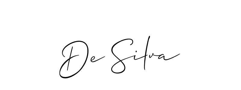 How to make De Silva name signature. Use Allison_Script style for creating short signs online. This is the latest handwritten sign. De Silva signature style 2 images and pictures png