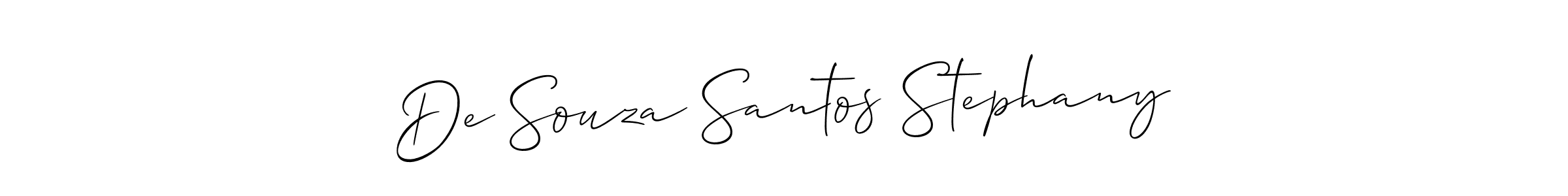 Create a beautiful signature design for name De Souza Santos Stephany. With this signature (Allison_Script) fonts, you can make a handwritten signature for free. De Souza Santos Stephany signature style 2 images and pictures png