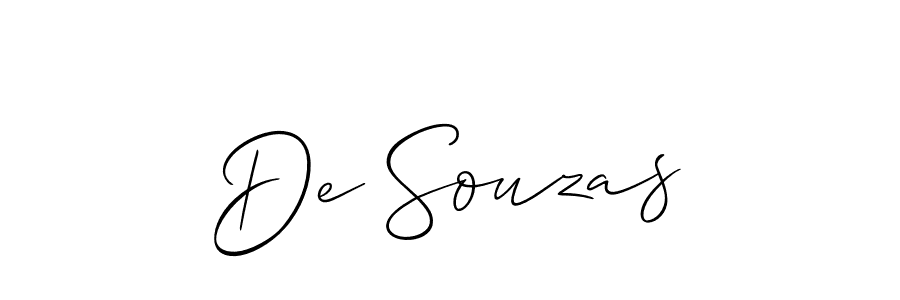 if you are searching for the best signature style for your name De Souzas. so please give up your signature search. here we have designed multiple signature styles  using Allison_Script. De Souzas signature style 2 images and pictures png