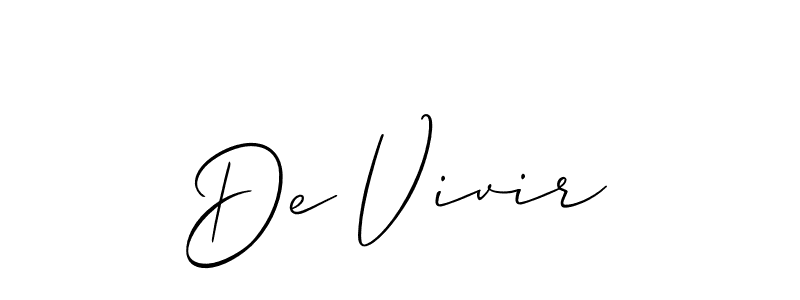 Also we have De Vivir name is the best signature style. Create professional handwritten signature collection using Allison_Script autograph style. De Vivir signature style 2 images and pictures png