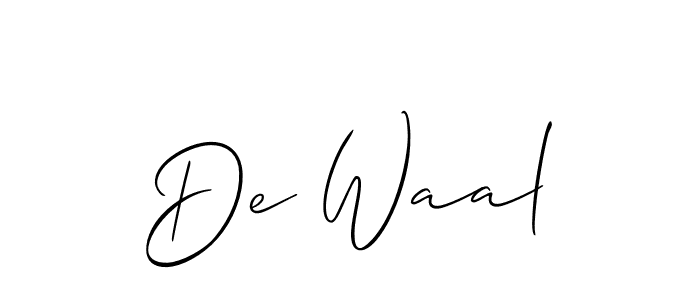 How to make De Waal name signature. Use Allison_Script style for creating short signs online. This is the latest handwritten sign. De Waal signature style 2 images and pictures png
