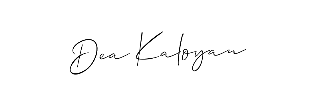 Also we have Dea Kaloyan name is the best signature style. Create professional handwritten signature collection using Allison_Script autograph style. Dea Kaloyan signature style 2 images and pictures png
