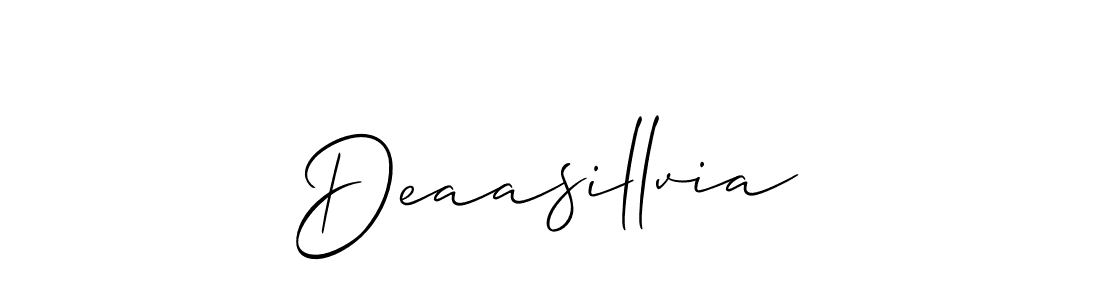 Deaasillvia stylish signature style. Best Handwritten Sign (Allison_Script) for my name. Handwritten Signature Collection Ideas for my name Deaasillvia. Deaasillvia signature style 2 images and pictures png