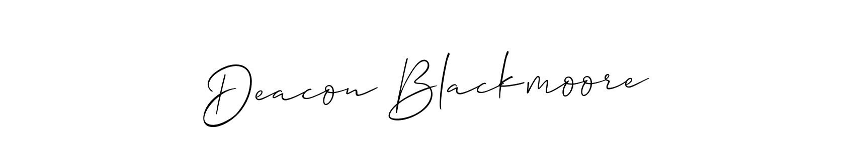 You can use this online signature creator to create a handwritten signature for the name Deacon Blackmoore. This is the best online autograph maker. Deacon Blackmoore signature style 2 images and pictures png