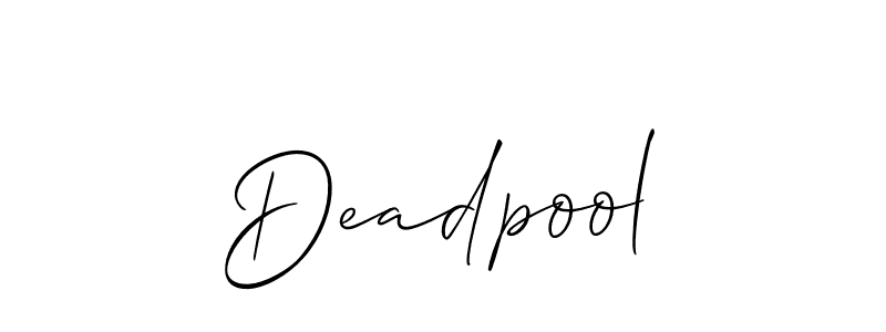 Best and Professional Signature Style for Deadpool. Allison_Script Best Signature Style Collection. Deadpool signature style 2 images and pictures png