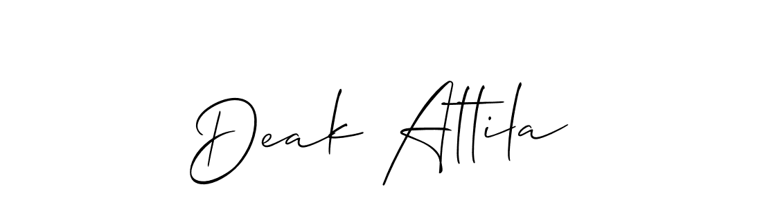 Also we have Deak Attila name is the best signature style. Create professional handwritten signature collection using Allison_Script autograph style. Deak Attila signature style 2 images and pictures png