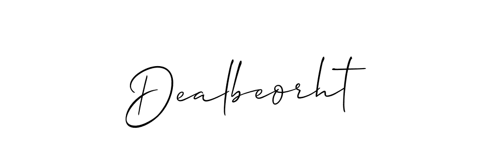 This is the best signature style for the Dealbeorht name. Also you like these signature font (Allison_Script). Mix name signature. Dealbeorht signature style 2 images and pictures png
