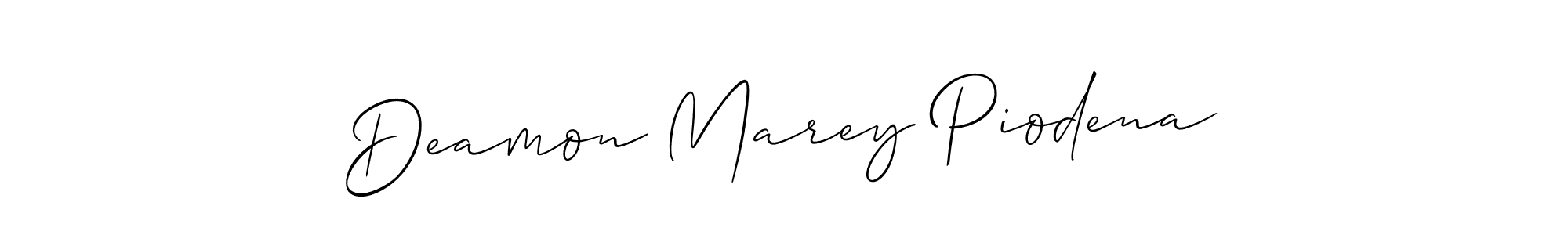 Make a beautiful signature design for name Deamon Marey Piodena. With this signature (Allison_Script) style, you can create a handwritten signature for free. Deamon Marey Piodena signature style 2 images and pictures png
