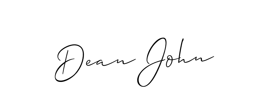 Use a signature maker to create a handwritten signature online. With this signature software, you can design (Allison_Script) your own signature for name Dean John. Dean John signature style 2 images and pictures png