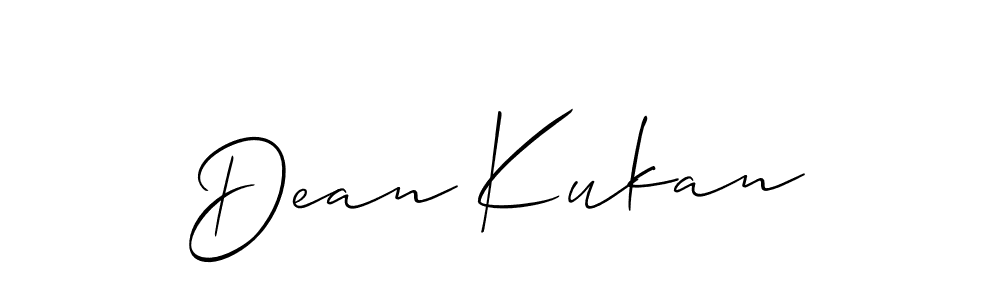 Design your own signature with our free online signature maker. With this signature software, you can create a handwritten (Allison_Script) signature for name Dean Kukan. Dean Kukan signature style 2 images and pictures png