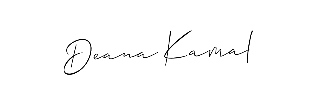 You should practise on your own different ways (Allison_Script) to write your name (Deana Kamal) in signature. don't let someone else do it for you. Deana Kamal signature style 2 images and pictures png