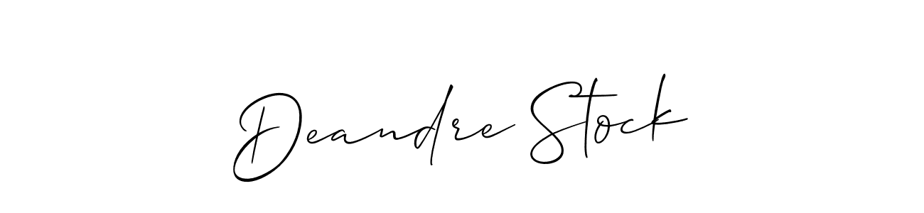 You can use this online signature creator to create a handwritten signature for the name Deandre Stock. This is the best online autograph maker. Deandre Stock signature style 2 images and pictures png