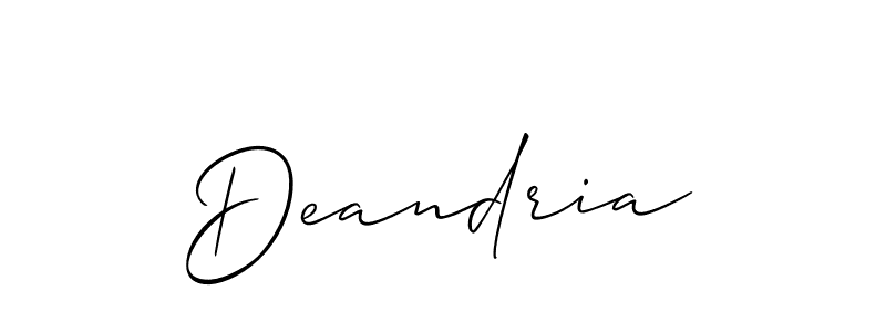 How to Draw Deandria signature style? Allison_Script is a latest design signature styles for name Deandria. Deandria signature style 2 images and pictures png