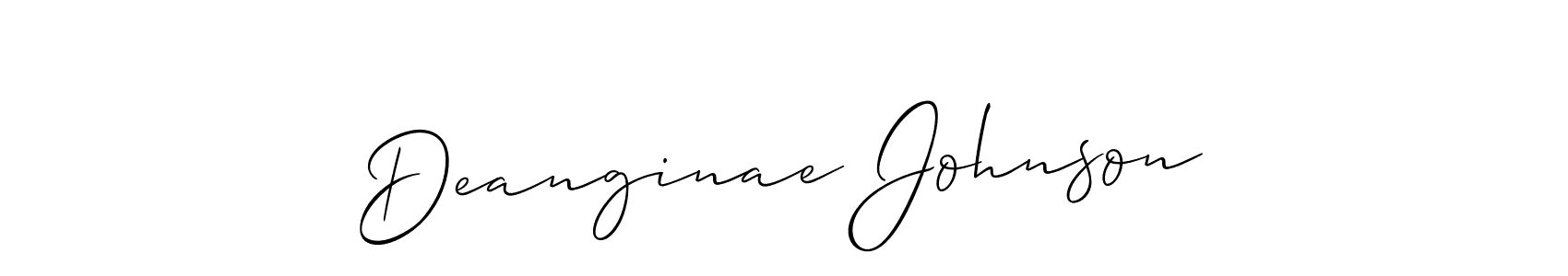 You should practise on your own different ways (Allison_Script) to write your name (Deanginae Johnson) in signature. don't let someone else do it for you. Deanginae Johnson signature style 2 images and pictures png