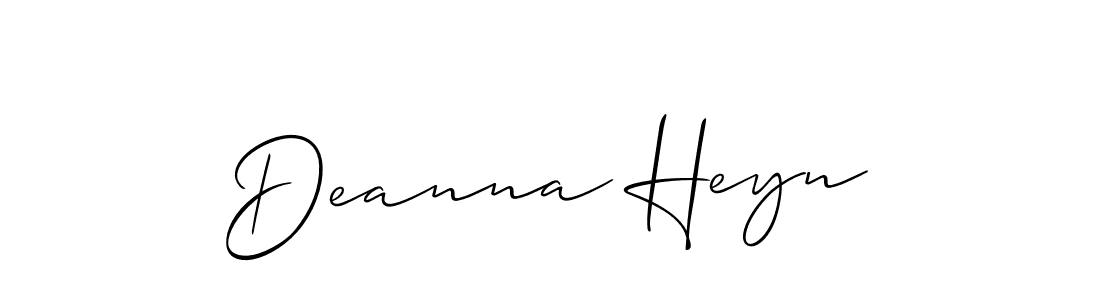 How to make Deanna Heyn signature? Allison_Script is a professional autograph style. Create handwritten signature for Deanna Heyn name. Deanna Heyn signature style 2 images and pictures png