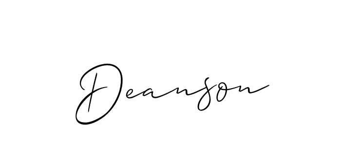 This is the best signature style for the Deanson name. Also you like these signature font (Allison_Script). Mix name signature. Deanson signature style 2 images and pictures png