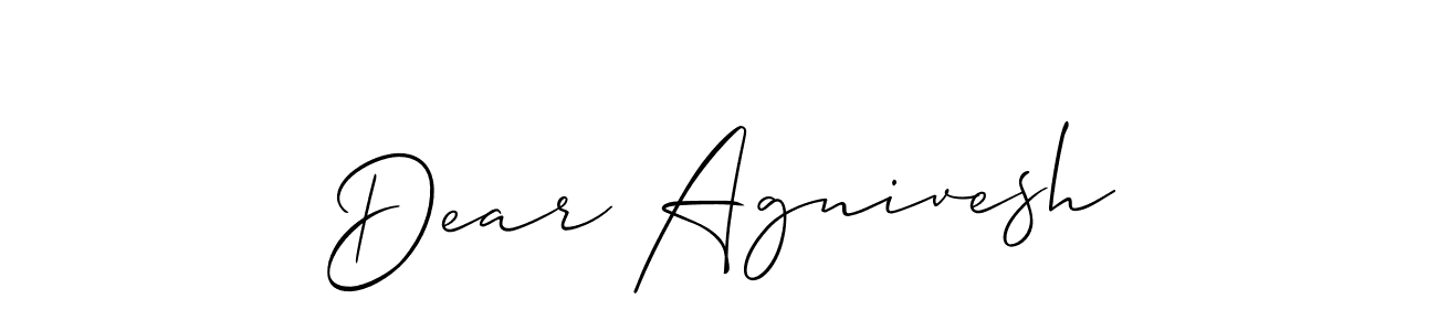 Best and Professional Signature Style for Dear Agnivesh. Allison_Script Best Signature Style Collection. Dear Agnivesh signature style 2 images and pictures png