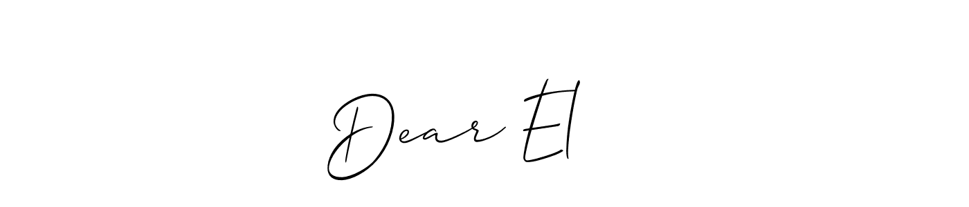 How to Draw Dear El ❤️ signature style? Allison_Script is a latest design signature styles for name Dear El ❤️. Dear El ❤️ signature style 2 images and pictures png