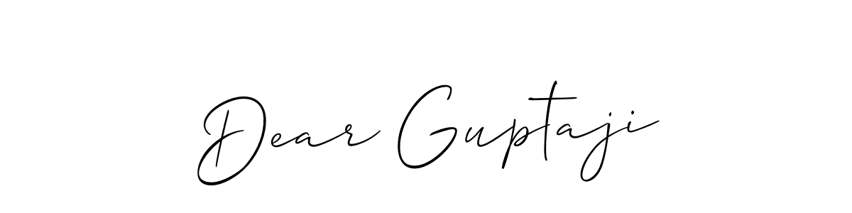 Make a short Dear Guptaji signature style. Manage your documents anywhere anytime using Allison_Script. Create and add eSignatures, submit forms, share and send files easily. Dear Guptaji signature style 2 images and pictures png